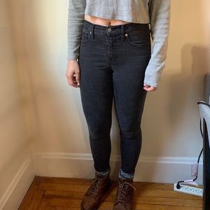 Black high waisted Madewell jeans